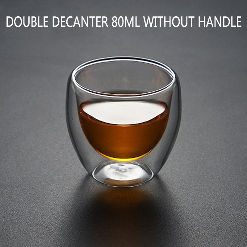 1-6 stücke Wärme Beständig Glas Becher Doppel Wand Hohe Borosilikat Kaffee Tasse Milch Zitrone Saft Bier Tasse Bar drink Kreativität Geschenk