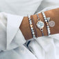 Neue Bohemian Schwarz Seil Kette Armband Set