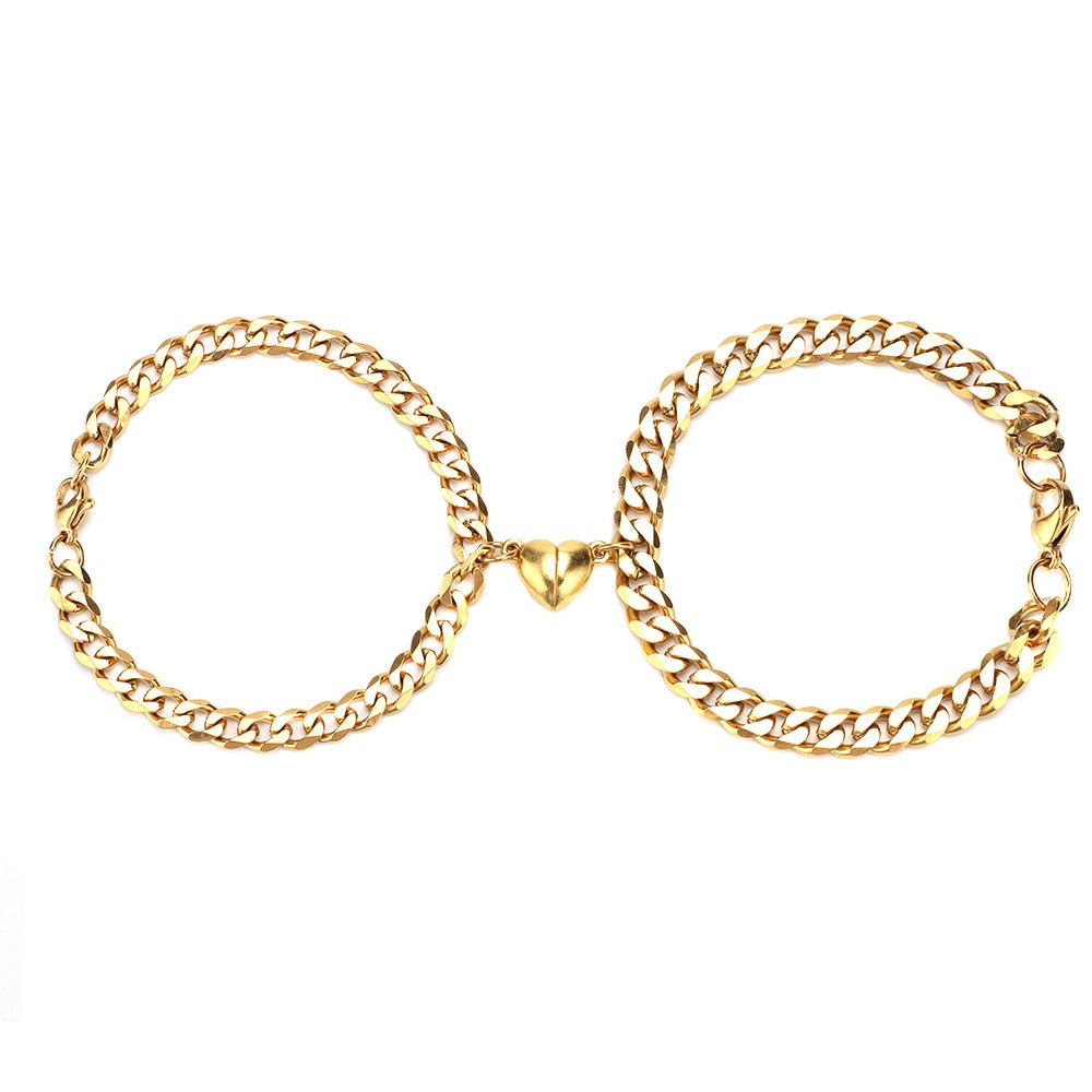 2 Pcs Punk Besten Freund Armband