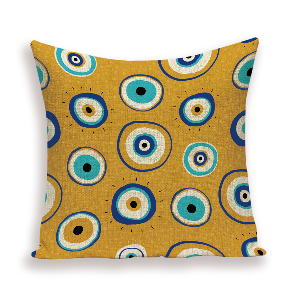 Shabby Abstrakte Kissen Abdeckung Auge Geometrische Muster Kissen Fall Gedruckt Leinen Kissen Fällen Mädchen Sofa Kissen Deckt Kissen