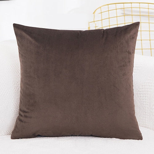 Cushion Soft Velvet Pillow Covers Home Decor for Sofa Seat Chair Car Pillowcase Pink Beige Cushion Covers