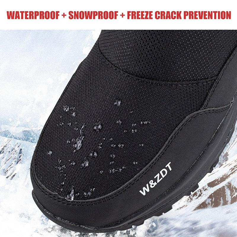 Men Boots 2024 Winter Shoes Men Snow Boots Waterproof