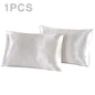 1Pc Queen Satin Silk Pillowcase Pillow Case Cover Home Bedding Smoothy Pillow Rectangle Bedding Pillow