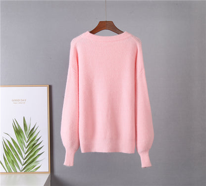 Weiche Lose Gestrickte Kaschmir Pullover Frauen 2023 Neue