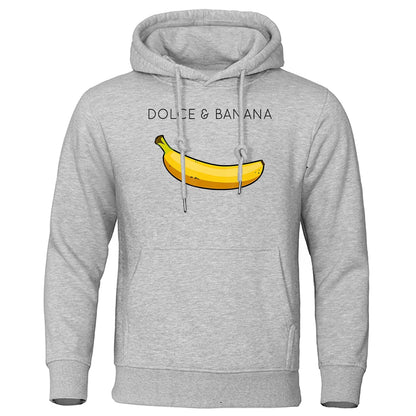 Dolce & Banana Druck männer Sweatshirt Mode Beiläufige Hoodies Herbst Lose Pullover Tops Tasche