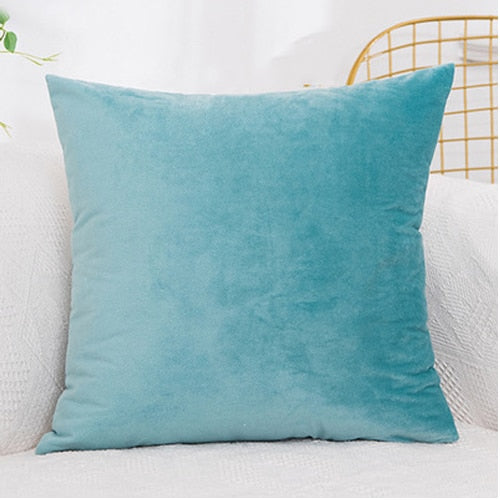 Cushion Soft Velvet Pillow Covers Home Decor for Sofa Seat Chair Car Pillowcase Pink Beige Cushion Covers