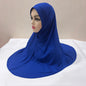 H124 plain big size muslim hijab with chin part top quality Hijab