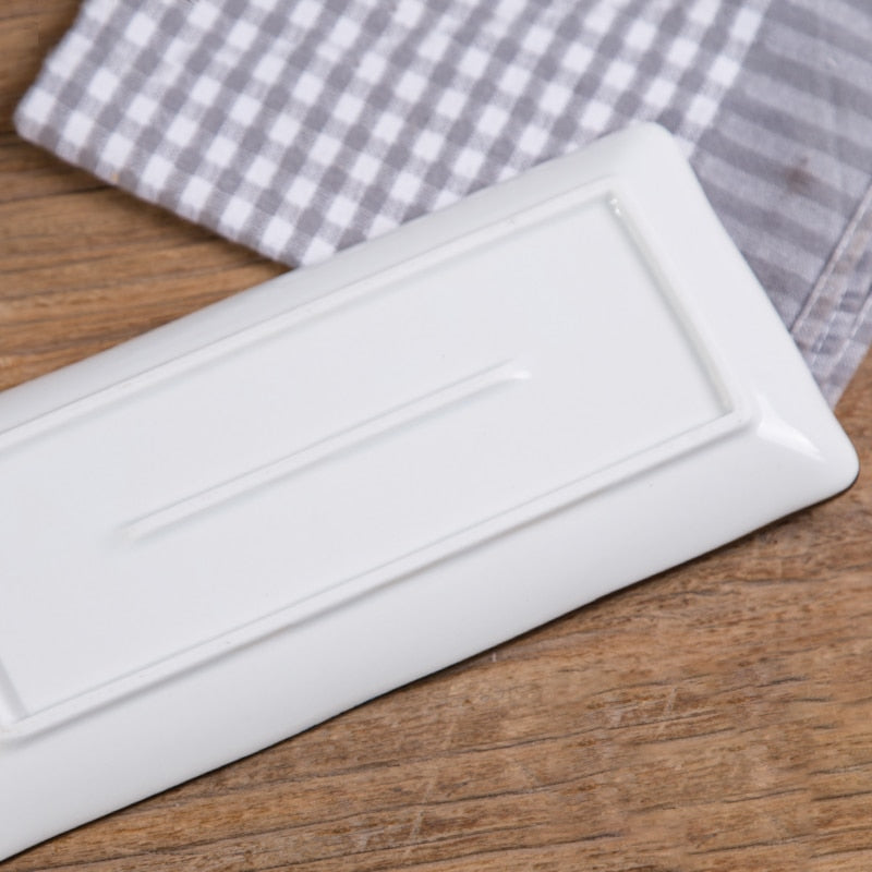 9,8 zoll Japanischen Abendessen Platte Keramik Sushi Platte Fisch Abendessen Gerichte Rechteck Haushalt Geschirr