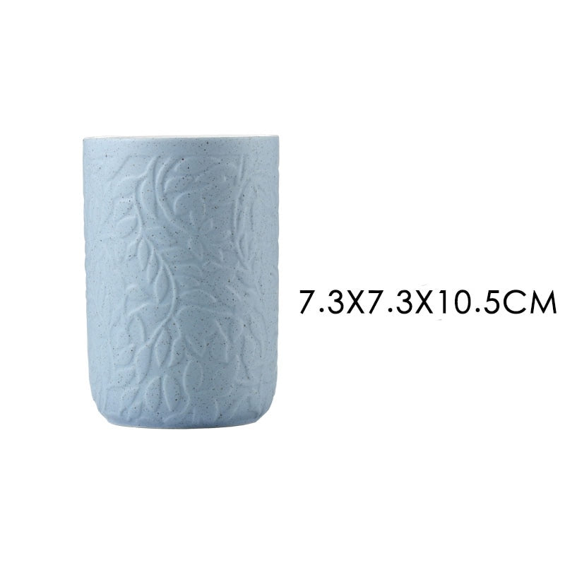 Nordic Badezimmer Zubehör Keramik Mundwasser Tasse Zahnbürste Tasse Zähne Tasse Halter ванная комната badezimmer Badkamer