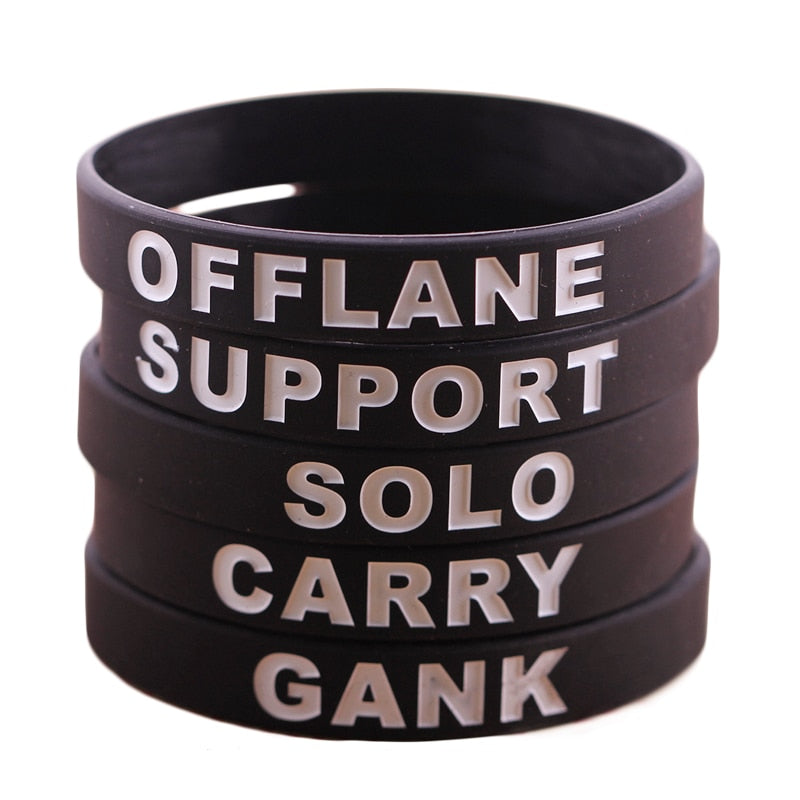 Schwarz Anime Spiele Dota 2 Team Sport Armband Männlichen Gummi