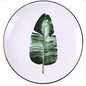 8 inch Green Plants Ceramic Plate Porcelain Beef Dishes Dessert Dish Fruit Plate Cake Tray Food Tableware Gift 1 pc