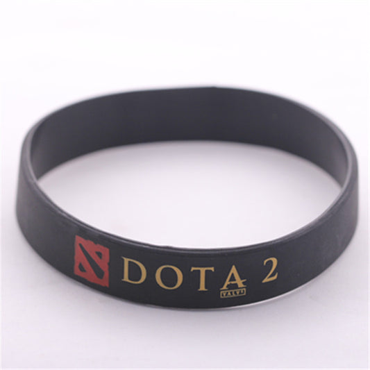 Schwarz Anime Spiele Dota 2 Team Sport Armband Männlichen Gummi