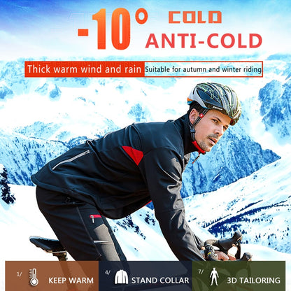 Winter Fleece Thermische Radfahren Jacke Mantel Winddicht Fahrrad