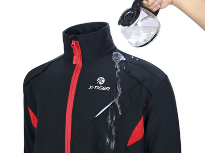 Winter Fleece Thermische Radfahren Jacke Mantel Winddicht Fahrrad