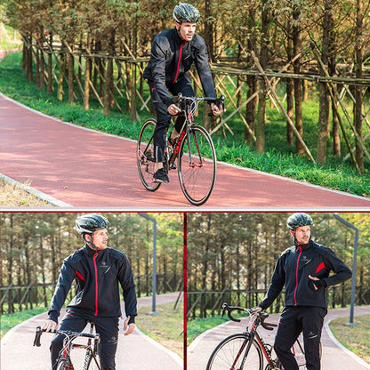 Winter Fleece Thermische Radfahren Jacke Mantel Winddicht Fahrrad