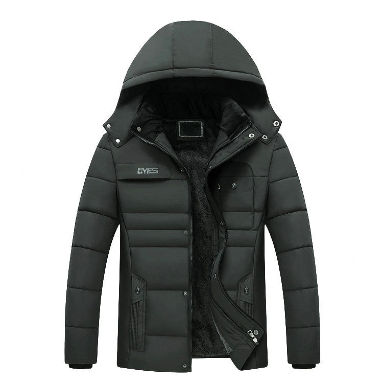 Dicke Warme Winter Parka Männer Fleece Mit Kapuze Männer Winter Jacke Mantel Military