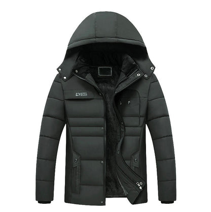Dicke Warme Winter Parka Männer Fleece Mit Kapuze Männer Winter Jacke Mantel Military