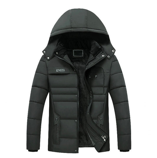 Dicke Warme Winter Parka Männer Fleece Mit Kapuze Männer Winter Jacke Mantel Military