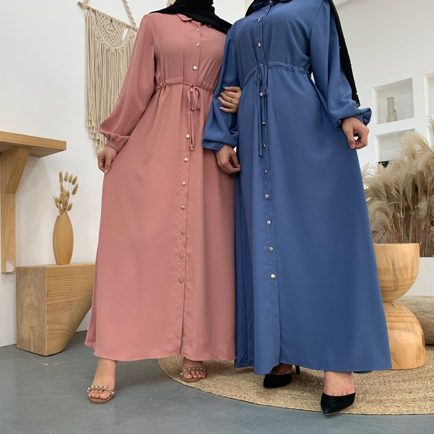 Hijab Kaftan Kleid Islamische Kleidung Vestidos Robe