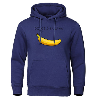 Dolce & Banana Druck männer Sweatshirt Mode Beiläufige Hoodies Herbst Lose Pullover Tops Tasche