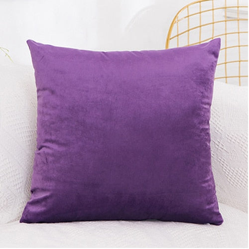 Cushion Soft Velvet Pillow Covers Home Decor for Sofa Seat Chair Car Pillowcase Pink Beige Cushion Covers