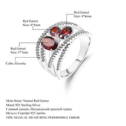 925 Sterling Silber Criss-cross Edelstein