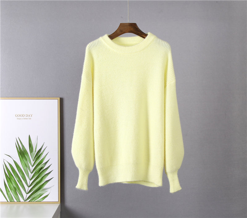 Weiche Lose Gestrickte Kaschmir Pullover Frauen 2023 Neue