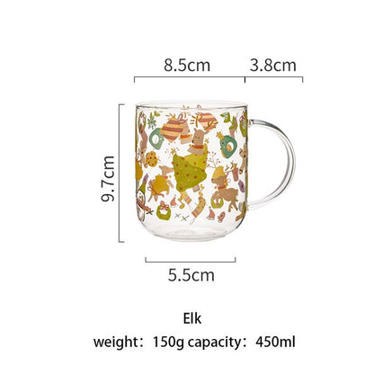 Kreative Cartoon Blume Kaffee Becher Hause Büro Glas Wasser Tasse Handgriff Milch Frühstück Drink Cup DROPSHIPPING