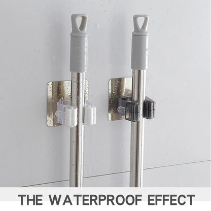 Adhesive Multi-Purpose Hook Wall Mounted Mop Organizer