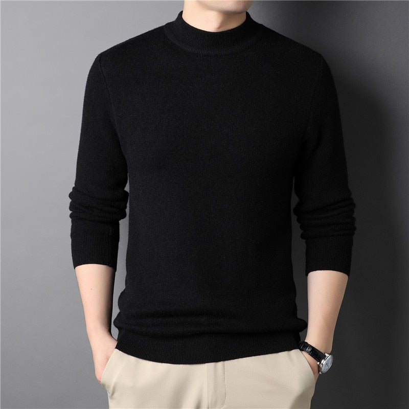 brandneue Herren Kaschmir pullover halber Roll kragen