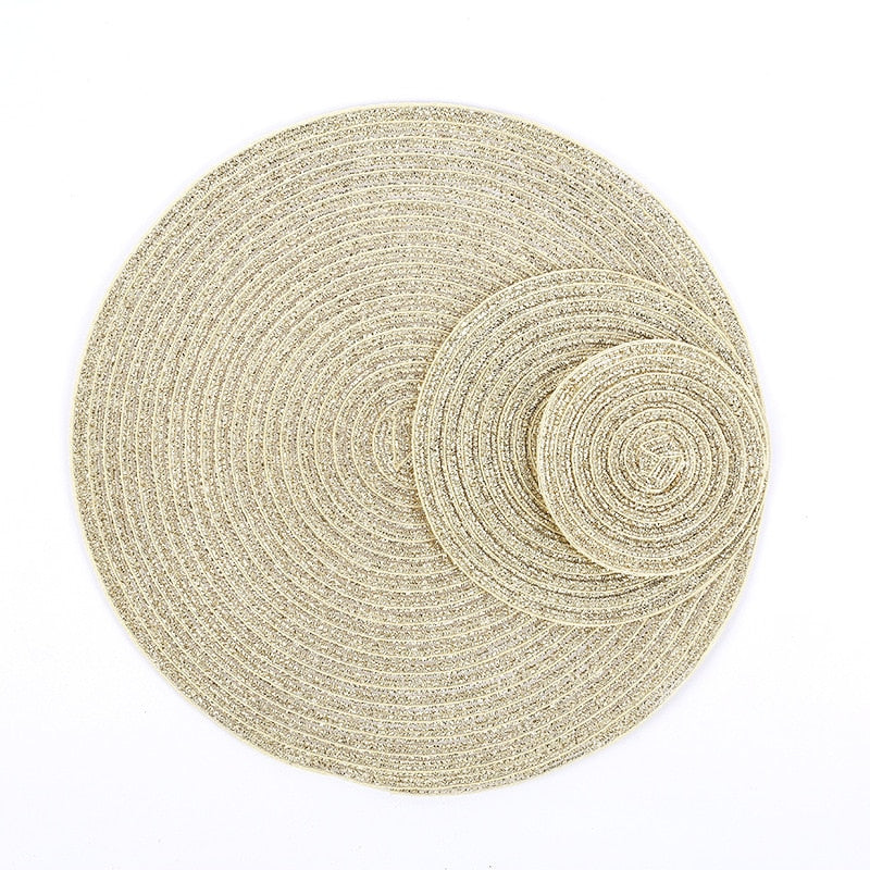 Japanese Ramie Cotton Pad Insulation Pad Home Western-style Food Table Cushion Against The Hot Cup Pad Round Plate Bowl Mat