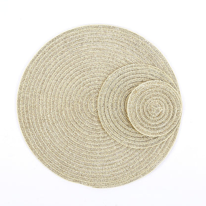 Japanese Ramie Cotton Pad Insulation Pad Home Western-style Food Table Cushion Against The Hot Cup Pad Round Plate Bowl Mat