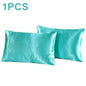 1Pc Queen Satin Silk Pillowcase Pillow Case Cover Home Bedding Smoothy Pillow Rectangle Bedding Pillow