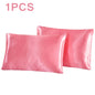 1Pc Queen Satin Silk Pillowcase Pillow Case Cover Home Bedding Smoothy Pillow Rectangle Bedding Pillow