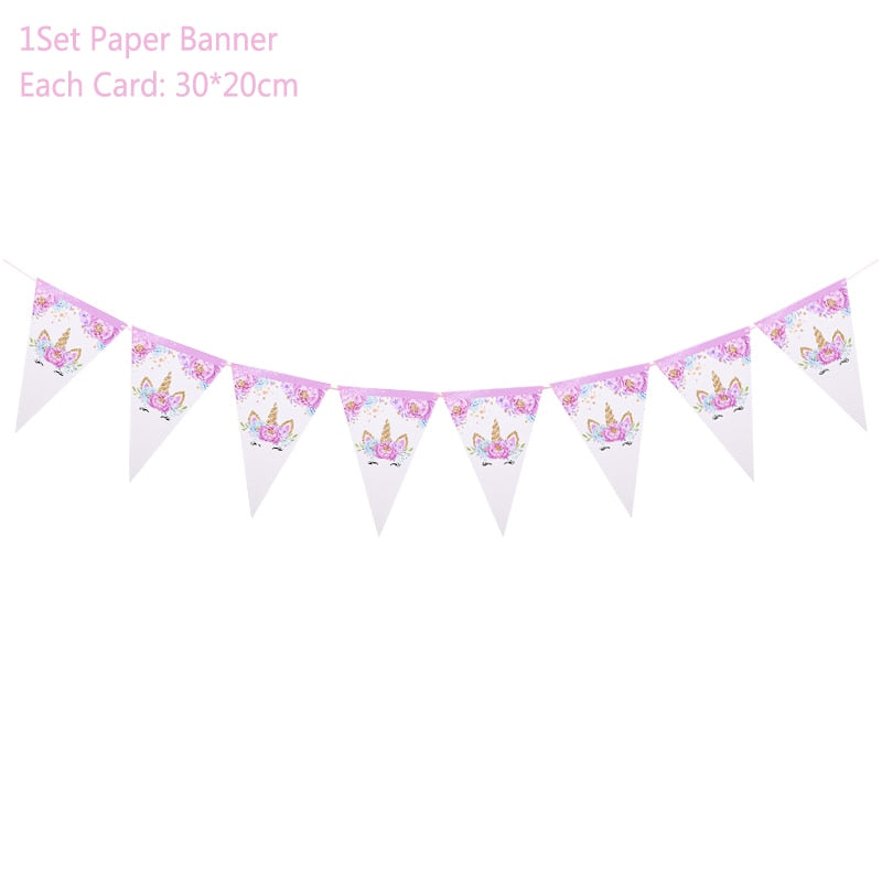 Einhorn Einweg Geschirr Einhorn Partei Liefert Papier Platte Tassen Servietten Einhorn Geburtstag Party Dekoration Baby Dusche Mädchen