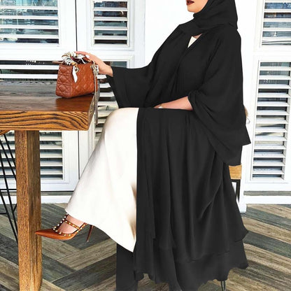 Vetement Femme Öffnen Abaya Dubai Türkei Abayas für Frauen