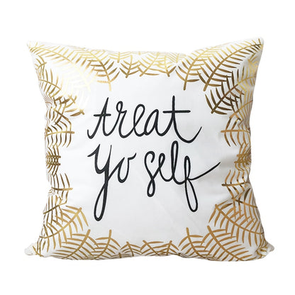 Bronzing Cushion Cover Decorative Pillows Pineapple Eye Geometric Gold Pillow Case Luxury Sofa Cushions Home Chair Cojin 45*45cm