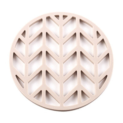 Runde Esstisch Matte Untersetzer Tasse Aushöhlen Fisch Skala Blume Design Küche Isolierung Heißer Pad Silikon Tischset