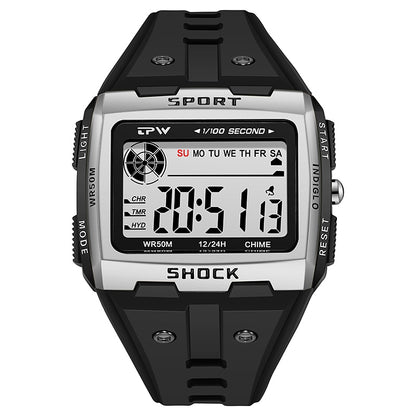 Big Numbers Full Size Digital Watch Easy to Read 5ATM Water Resistant
