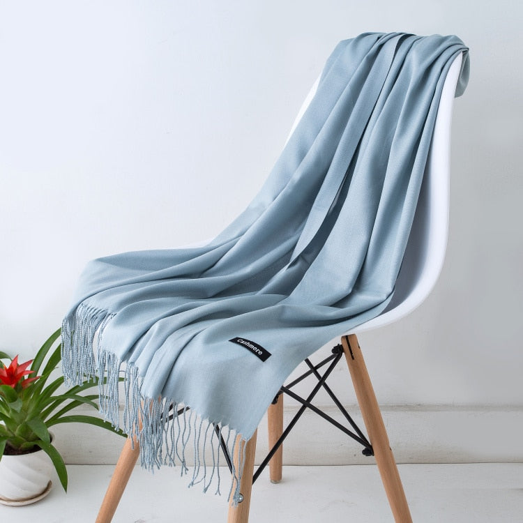 Mode frauen schal dünne schals Einfarbig Frauen Schal Winter Hijabs