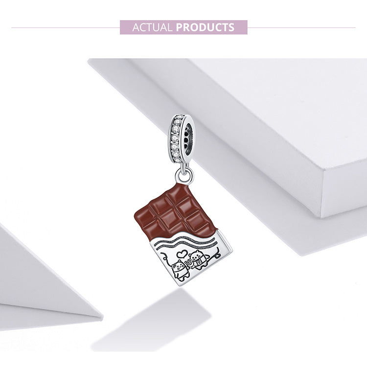 WOSTU Original 925 Sterling Silber Schokolade