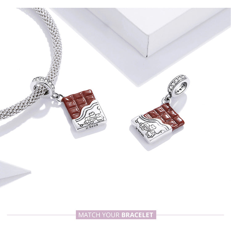 WOSTU Original 925 Sterling Silber Schokolade