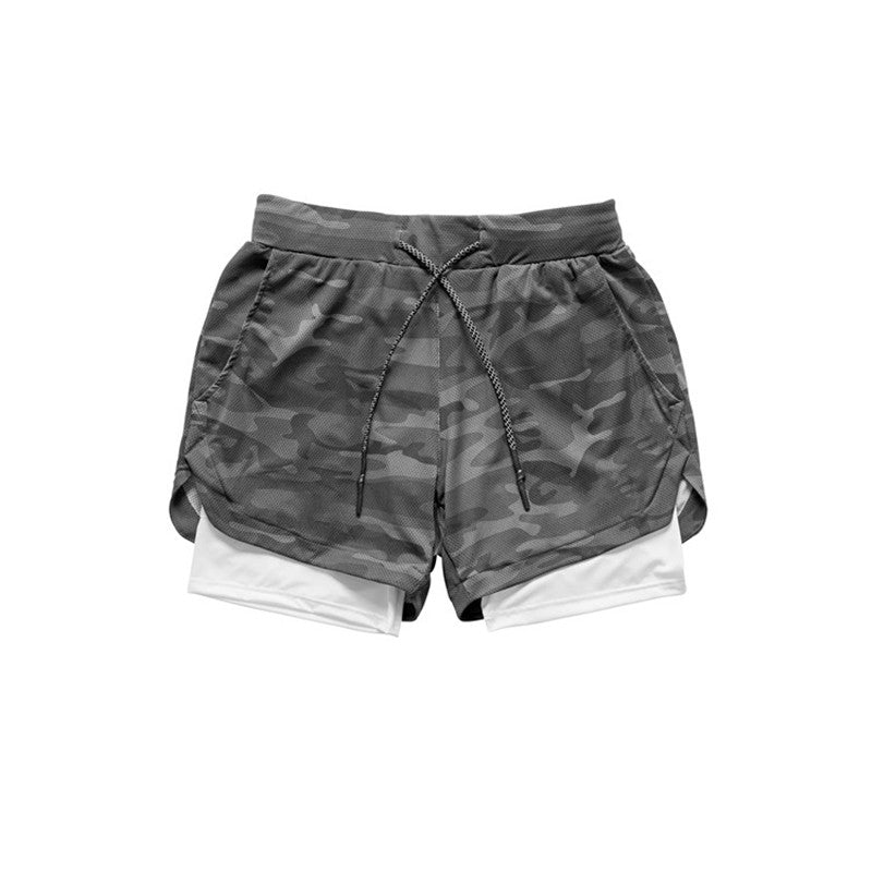 Lauf Camo Shorts Männer 2 In 1 Doppel-deck Quick Dry GYM