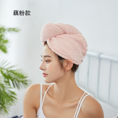 Mikrofaser Haar Handtücher Wrap für Frauen Lockiges Haar Spa Turban Schnelle Haar Trocknen Handtuch Bad Dusche Cap Schnell Trockenen Handtuch für Kopf