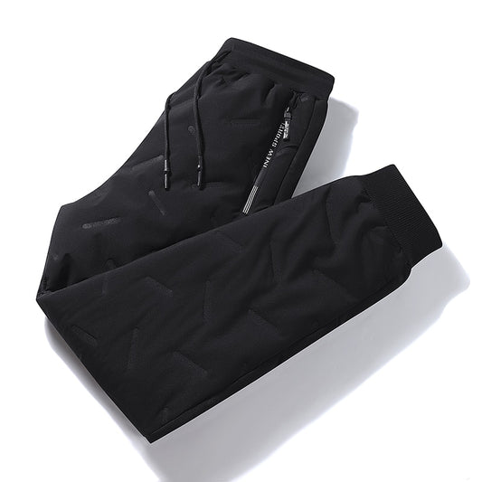 Winter Zip Taschen Verdicken Fleece Jogginghose Männer Jogger Schwarz Grau Unten Baumwolle Warme Hosen Männlichen Wasserdicht Thermische Hosen 7XL