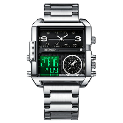 Men's fashion large dial multifunctional sports quartz watch