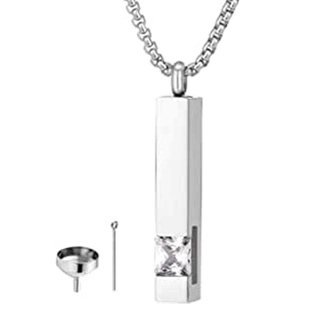 Einfache geometrische Paar Zirkon Parfüm-Halskette