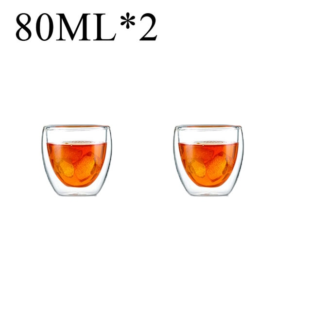 1-6 stücke Wärme Beständig Glas Becher Doppel Wand Hohe Borosilikat Kaffee Tasse Milch Zitrone Saft Bier Tasse Bar drink Kreativität Geschenk