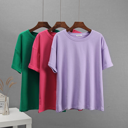 Sommer Baumwolle Sets Frauen Casual Zwei Stücke Kurzarm T Shirts