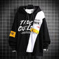 Autumn Men's Hoodie Sweatshirt Casual Black Hoodies Tops Techwear Hip Hop